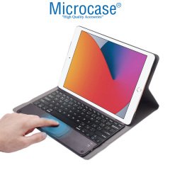 Microcase iPad 8.Nesil 10.2 inch 2020 Bluetooth Touchpad Klavye + Standlı Kılıf - BKK5