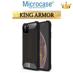 Microcase iPhone 11 Pro Max King Serisi Armor Perfect Koruma Kılıf - Siyah