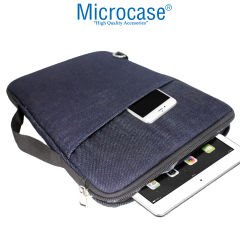 Microcase 10 11 inch Tabletler için Kot Desenli  Omuz Askılı ve El Tutacaklı Universal Sleeve Taşıma Çantası -AL4003