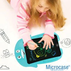 Microcase 8.5 inch Penguen Tasarım Dijital Kalemli Çizim Yazı Tahtası Eğitim Tableti Mavi - AL3689