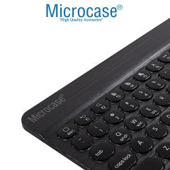 Microcase Huawei Mediapad T3 10 9.6 inç Yuvarlak Tuş Bluetooth Klavyeli Kılıf - YKK1