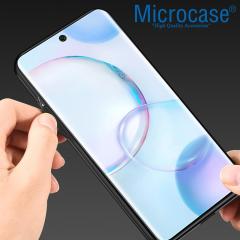 Microcase Realme 9 Pro Fabrik Kumaş ve Deri Desen Kılıf -Siyah