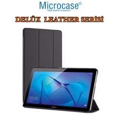 Microcase Huawei Mediapad T3 10 9.6 inch Delüx Leather Serisi Standlı Kılıf - Siyah