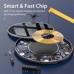Microcase Universal 10W Wireless Kablosuz Hızlı Şarj Pedi Fast Wireless Charger Pad - AL4004