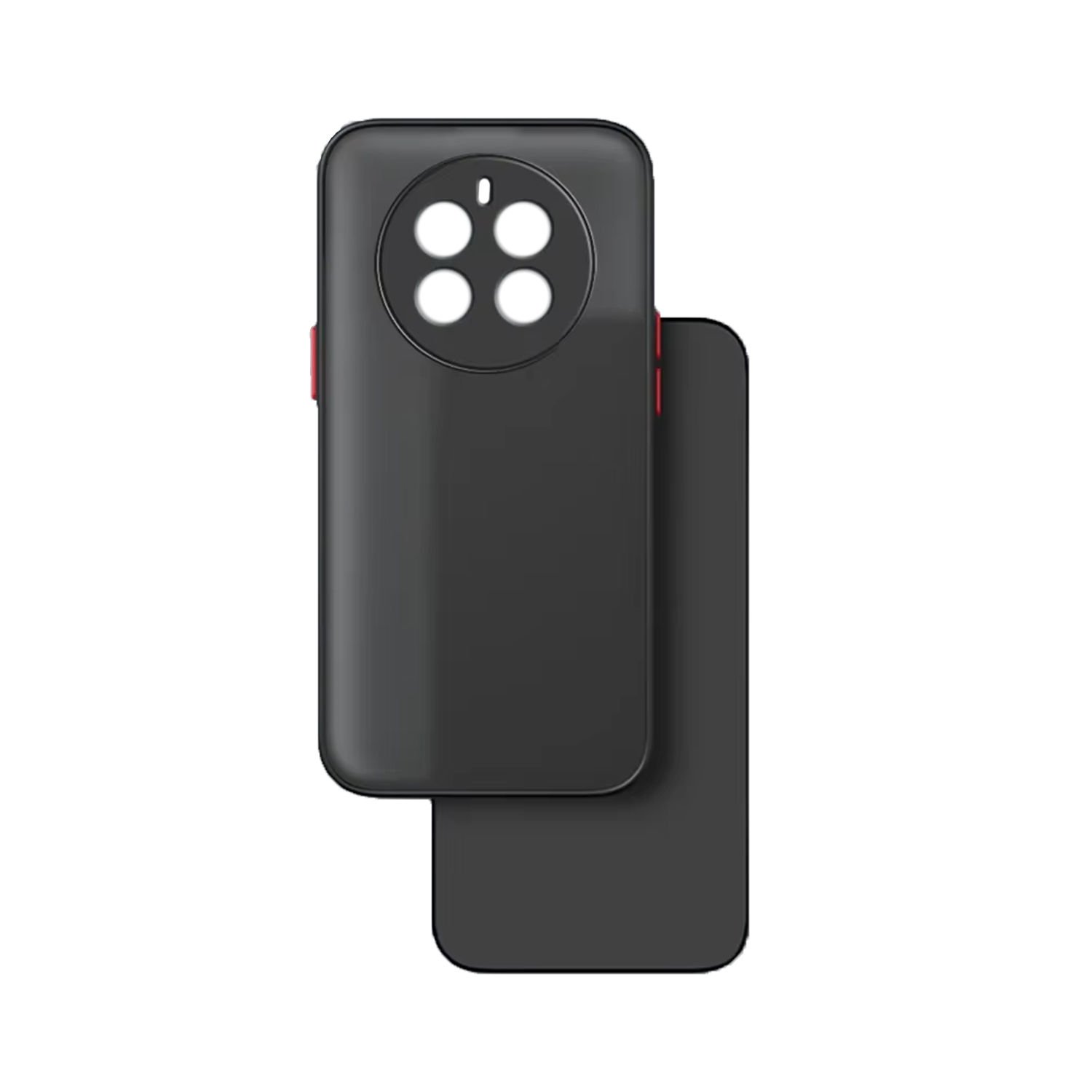 Microcase Realme 12 Plus ile uyumlu London Serisi Darbeye Dayanıklı Kılıf - Siyah AL3415