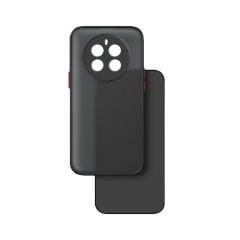 Microcase Realme 12 Plus ile uyumlu London Serisi Darbeye Dayanıklı Kılıf - Siyah AL3415