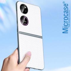 Microcase Huawei P50 Pocket Sert Kristal Kapak Koruma Kılıf - Şeffaf