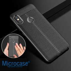 Microcase Redmi Note 5 Al Dual Camera LeatherTpu SilikonKılıf+CAM