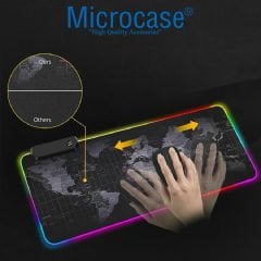 Microcase RGB Ledli Gaming Mouse Pad 80x30cm Dünya Haritası - AL3987