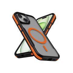 Microcase iPhone 14 için Magsafe Özellikli Kenarı Tırtıklı Darbe Emici Telefon Kılıfı - AL4853