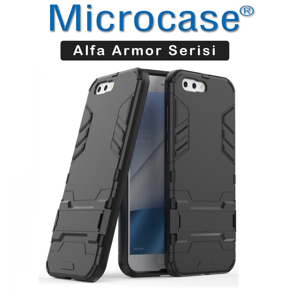 Microcase Asus Zenfone 4 ZE554KL Alfa Serisi Armor Kılıf Siyah