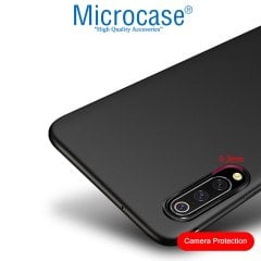 Microcase Meizu 16T Elektrocase Serisi Kamera Korumalı Silikon Kılıf - Siyah + Tempered Glass Cam Koruma