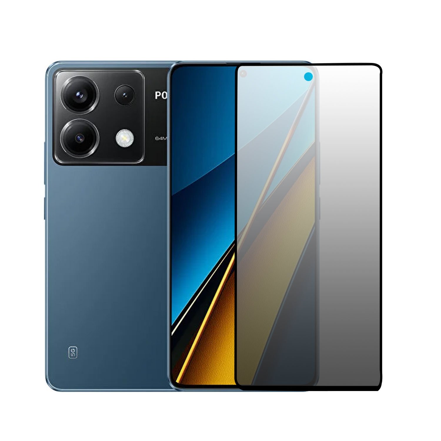 Microcase Xiaomi Poco X6/Xiaomi Redmi Note 13 Pro 5G Tam Kaplayan Çerçeveli Mat Cam Koruma - AL3124