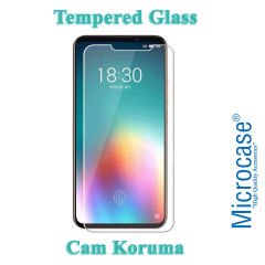 Microcase Meizu 16T Elektrocase Serisi Kamera Korumalı Silikon Kılıf - Siyah + Tempered Glass Cam Koruma