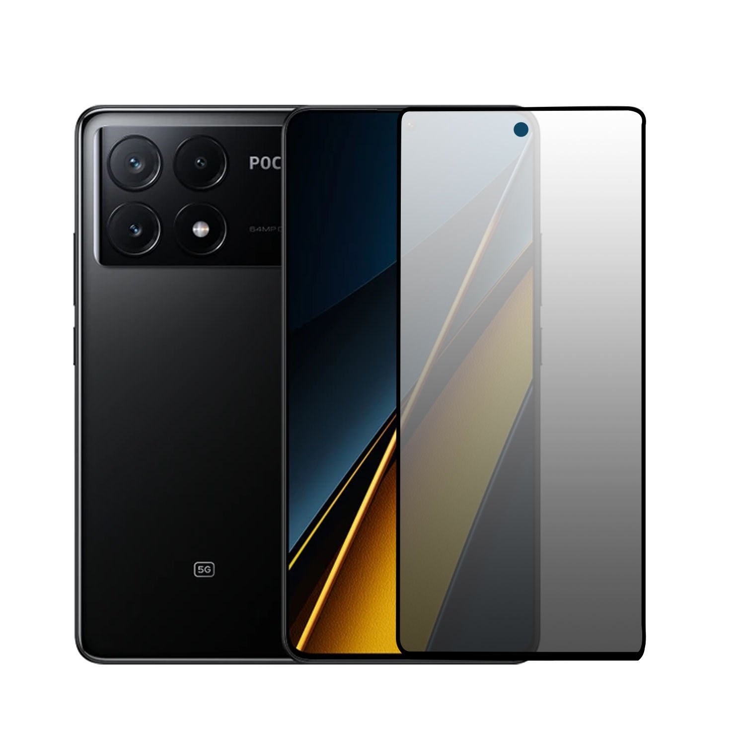 Microcase Xiaomi Poco X6 Pro/Xiaomi Redmi K70E Tam Kaplayan Çerçeveli Mat Cam Koruma - AL3124