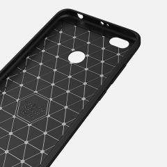 Xiaomi Redmi Note 5A - 5A Prime Brushed Carbon Silikon Kılıf + Cam