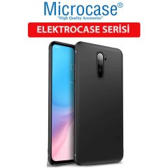 Microcase Xiaomi Redmi Note 8 Pro Elektrocase Serisi Silikon Kılıf Siyah + Tempered Glass Cam Koruma (SEÇENEKLİ)