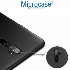 Microcase Xiaomi Redmi Note 8 Pro Elektrocase Serisi Silikon Kılıf Siyah + Tempered Glass Cam Koruma (SEÇENEKLİ)