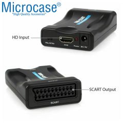 Microcase HDMI To SCART Dönüştürücü Adaptör Siyah - AL2620