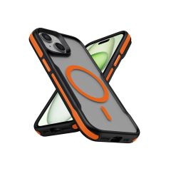 Microcase iPhone 15 için Magsafe Özellikli Kenarı Tırtıklı Darbe Emici Telefon Kılıfı - AL4853
