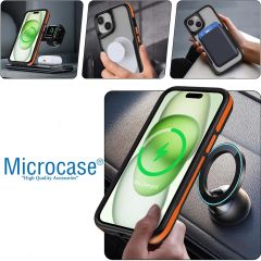 Microcase iPhone 15 için Magsafe Özellikli Kenarı Tırtıklı Darbe Emici Telefon Kılıfı - AL4853