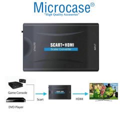 Microcase SCART to HDMI Dönüştürücü Adaptör Siyah - AL2621