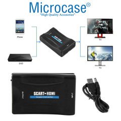 Microcase SCART to HDMI Dönüştürücü Adaptör Siyah - AL2621