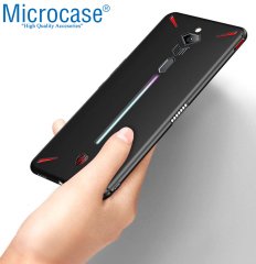 Microcase ZTE Nubia Red Magic 3 - 3S Elektrocase Serisi Kamera Korumalı Silikon Kılıf - Siyah