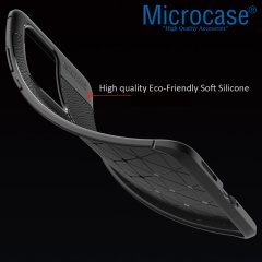 Microcase Huawei P40 Leather Tpu Silikon Kılıf - Siyah