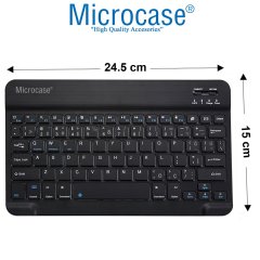 Microcase Lenovo Tab 4 10 Bluetooth Klavye ve Mouse + Standlı Kılıf - BKK6