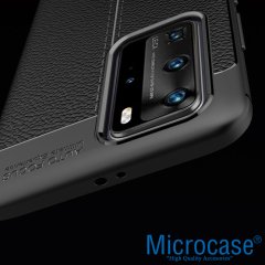 Microcase Huawei P40 Pro Leather Tpu Silikon Kılıf - Siyah