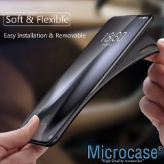 Microcase Meizu 16s Pro Elektrocase Serisi Silikon Kılıf Siyah + Tempered Glass Cam Koruma (SEÇENEKLİ)