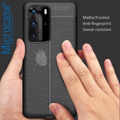 Microcase Huawei P40 Pro Leather Tpu Silikon Kılıf - Siyah