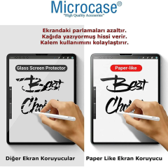 Microcase Apple iPad A16 11.Nesil 2025 Tablet ile Uyumlu Tablet Paper Like Pencil Destekli Kağıt Hissi Veren Mat Ekran Koruyucu - AL3289