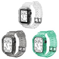 Microcase Apple Watch SE 2022 44 mm Uyumlu Kılıf Korumalı Silikon Kordon Kayış - KY22-2