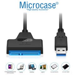 Microcase USB 3.0 to 2.5 inç Sata HDD SSD Çevirici Veri Aktarma Kurtarma Kablosu - AL2625