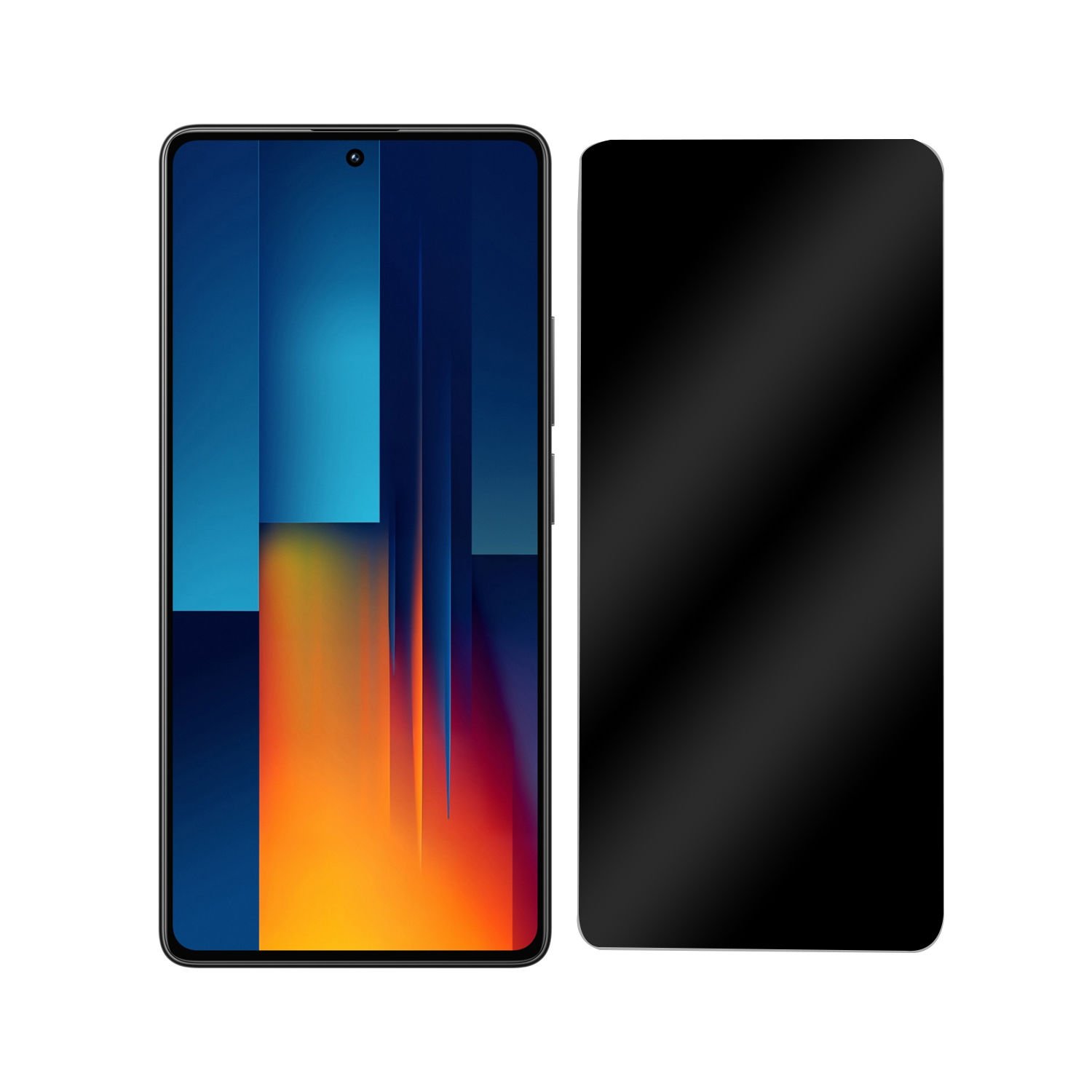 Microcase Xiaomi Poco M6 Pro 4G/Redmi Note 13 Pro 4G Privacy Gizlilik Filtreli Tam Kaplayan Tempered Cam-AL3125