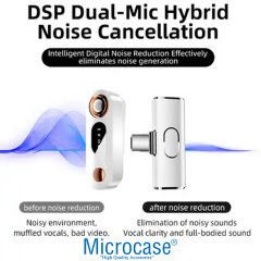 Microcase Lightning Girişli Çiftli Profesyonel Wireless Kablosuz Yaka Mikrofonu Lavalier - AL4136