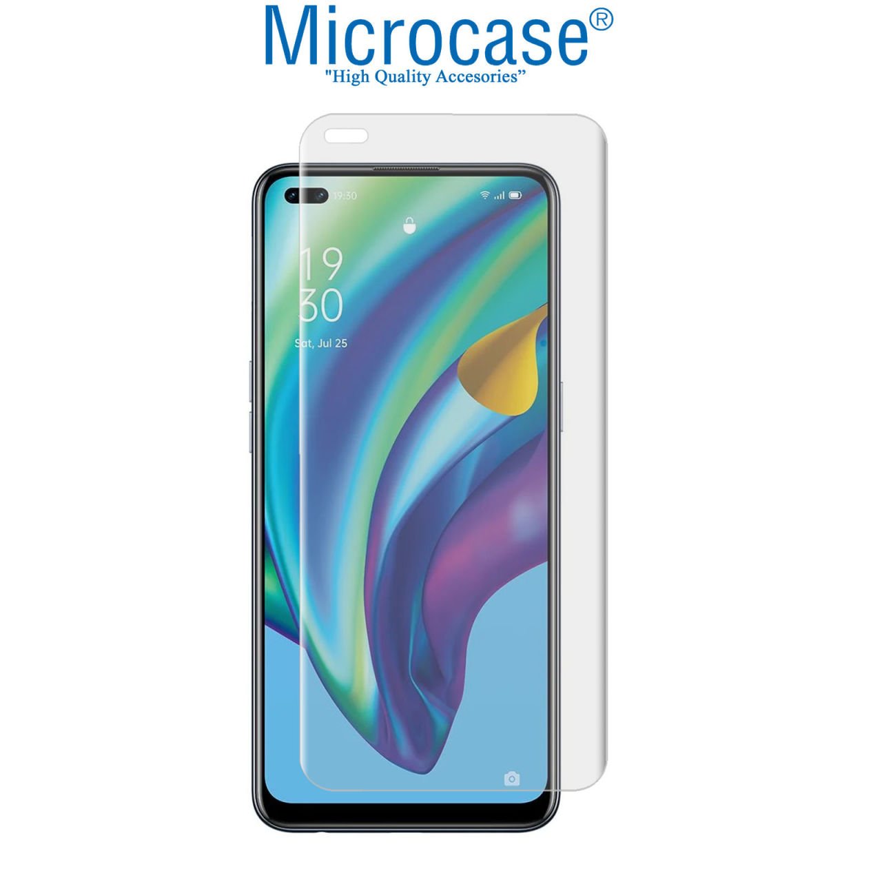 Microcase Oppo Reno 4 Lite Full Ön Kaplama TPU Soft Koruma Filmi