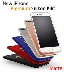 Apple iPhone 7-7 Plus Premium Matte Silikon Kılıf + Cam Koruma