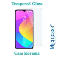 Microcase Xiaomi Mi CC9e Tempered Glass Cam Ekran Koruma