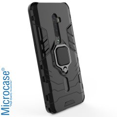 Microcase Oppo Reno 2 Batman Serisi Yüzük Standlı Armor Kılıf - Siyah