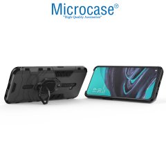 Microcase Oppo Reno 2 Batman Serisi Yüzük Standlı Armor Kılıf - Siyah