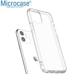 Microcase iPhone 11 Ultra İnce 0.2 mm Soft Silikon Kılıf - Şeffaf + Tempered Glass Cam Koruma