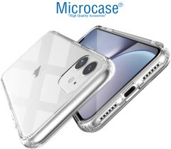 Microcase iPhone 11 Ultra İnce 0.2 mm Soft Silikon Kılıf - Şeffaf + Tempered Glass Cam Koruma