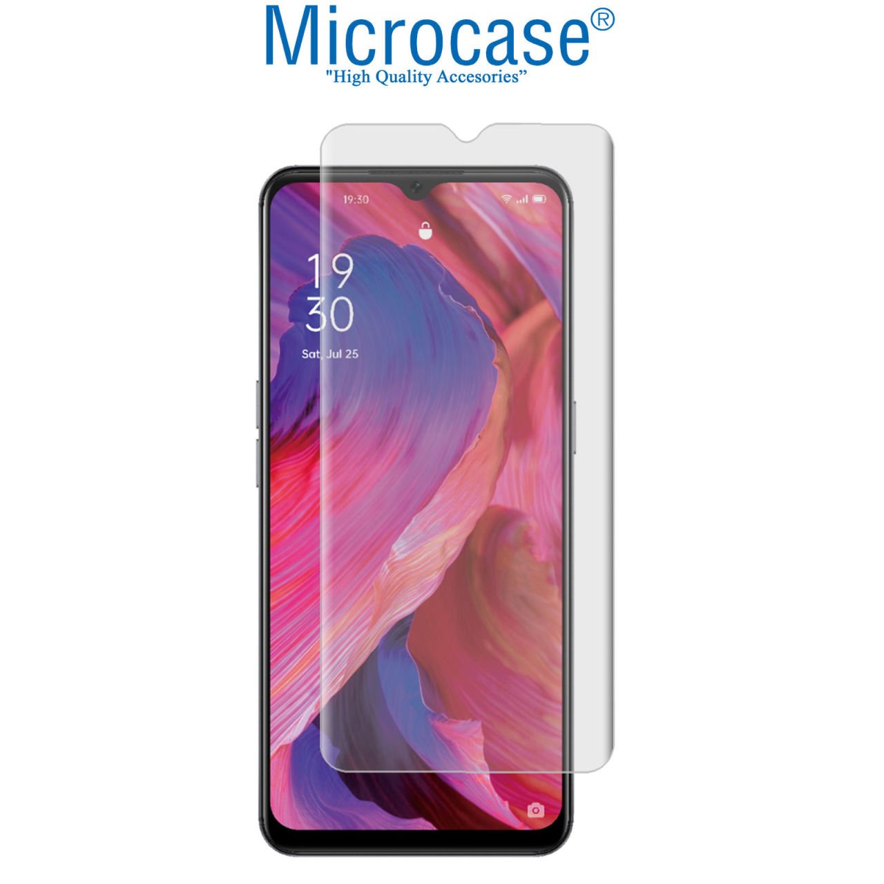 Microcase Oppo A73 Full Ön Kaplama TPU Soft Koruma Filmi