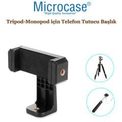 Microcase Tripod - Monopod için Ayarlanabilir Telefon Tutucu Başlık - AL2534