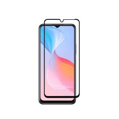 Microcase Vivo Y21S Tam Kaplayan Çerçeveli Cam - Siyah