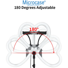 Microcase JM26 Kalpli Telefon Tutacaklı RGB Ring Işık - 26CM + 2.1 MT Tripod - AL5204