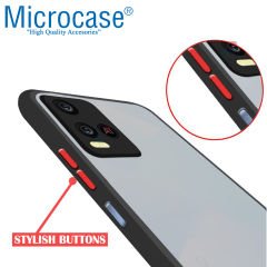 Microcase Vivo Y21a London Serisi Darbeye Dayanıklı Kılıf - Buzlu Siyah AL3415